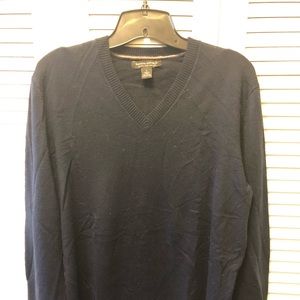 Banana Republic Navy V-Neck Sweater Large